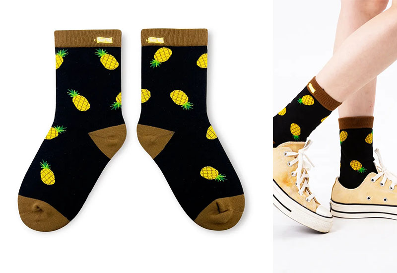 鳳梨 厚襪款(2種尺寸) 